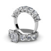 4.40CT Emerald and Round Cut Diamonds Bridal Set , picture number 2