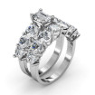 4.15CT Emerald and Round Cut Diamonds Bridal Set , picture number 1