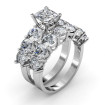 3.95CT Princess and Round Cut Diamonds Bridal Set , picture number 1