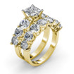 3.95CT Princess and Round Cut Diamonds Bridal Set , picture number 1