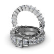 5.05CT emerald and princess cut diamonds bridal set , picture number 1
