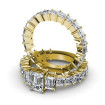5.05CT emerald and princess cut diamonds bridal set , picture number 1
