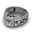 1.50CT emerald and round cut diamonds engagement ring , picture number 1