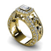 1.50CT emerald and round cut diamonds engagement ring , picture number 2
