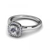 1.05CT cushion and round cut diamonds halo rings , picture number 1