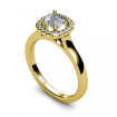 0.60CT cushion and round cut diamonds halo rings , picture number 0
