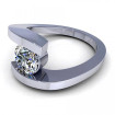 1.00CT round cut diamonds solitaire ring , picture number 2