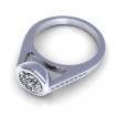 1.00CT round cut diamonds engagement ring , picture number 2