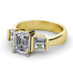 1.20CT emerald and taper cut diamonds engagement ring , picture number 1