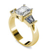 1.40CT emerald and taper cut diamonds engagement ring , picture number 0