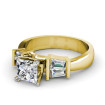 1.40CT princess and taper cut diamonds engagement ring , picture number 1