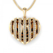 0.45CT round cut diamonds heart pendants , picture number 0
