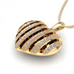 0.45CT round cut diamonds heart pendants , picture number 1