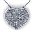 0.70CT round cut diamonds heart pendants , picture number 0
