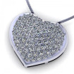 0.70CT round cut diamonds heart pendants , picture number 1