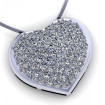 0.70CT round cut diamonds heart pendants , picture number 2