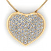 0.70CT round cut diamonds heart pendants , picture number 0