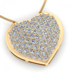 0.70CT round cut diamonds heart pendants , picture number 1