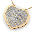 0.70CT round cut diamonds heart pendants , picture number 2