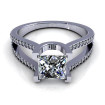 1.30CT princess and round cut diamonds engagement ring , picture number 1