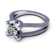 1.05CT princess and round cut diamonds engagement ring , picture number 2