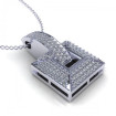 0.60CT round cut diamonds diamond pendants , picture number 1