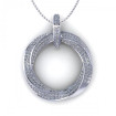 0.90CT round cut diamonds diamond pendants , picture number 0