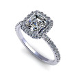 1.00CT asscher and round cut diamonds engagement ring , picture number 0
