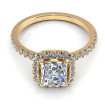 1.25CT asscher and round cut diamonds engagement ring , picture number 1