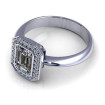 1.15CT emerald and round cut diamonds engagement ring , picture number 2
