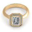 1.15CT emerald and round cut diamonds engagement ring , picture number 1
