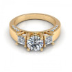 1.30CT round and princess cut diamonds three stone ring , picture number 1
