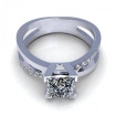 1.05CT princess and round cut diamonds engagement ring , picture number 1