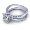 1.25CT princess and round cut diamonds engagement ring , picture number 2