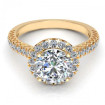 1.00CT round cut diamonds engagement ring , picture number 1