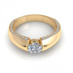1.00CT round cut diamonds engagement ring , picture number 1