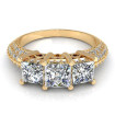 2.25CT princess and round cut diamonds three stone ring , picture number 1