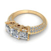 2.25CT princess and round cut diamonds three stone ring , picture number 2