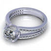 0.85CT cushion and round cut diamonds engagement ring , picture number 1