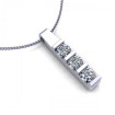 0.90CT round cut diamonds diamond pendants , picture number 2