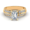 1.35CT emerald and round cut diamonds engagement ring , picture number 1