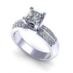 0.70CT princess and round cut diamonds engagement ring , picture number 2