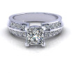 1.50CT princess and round cut diamonds engagement ring , picture number 1