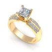 1.15CT princess and round cut diamonds engagement ring , picture number 2