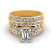 1.80CT emerald and round cut diamonds bridal set , picture number 1