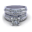 1.15CT princess and round cut diamonds bridal set , picture number 1