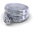 2.05CT round cut diamonds bridal set , picture number 2