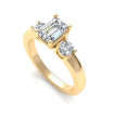 1.40CT emerald and round cut diamonds engagement ring , picture number 2
