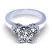 1.20CT princess and round cut diamonds engagement ring , picture number 1