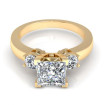1.20CT princess and round cut diamonds engagement ring , picture number 1